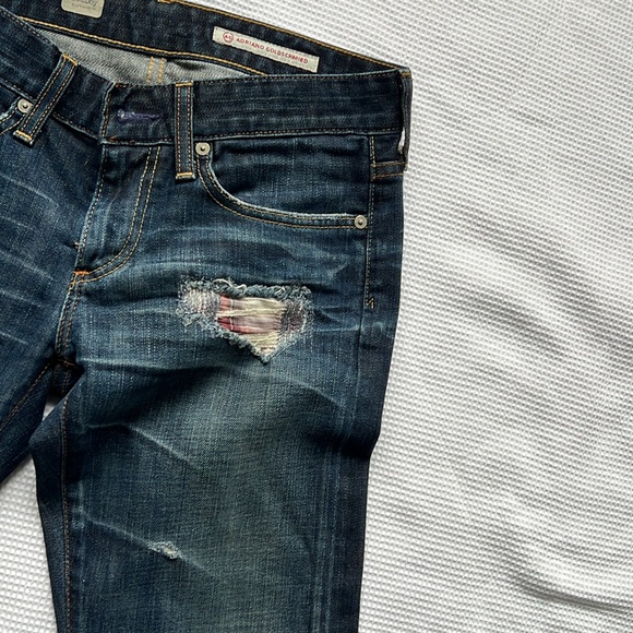 Adriano Goldschmied distressed jeans, size 26R, tomboy boyfriend fit - Picture 3 of 12